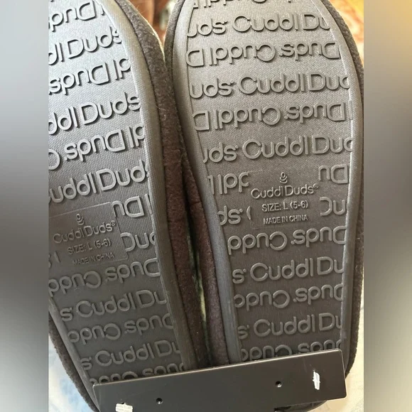 New Cuddl Duds DINOSAUR Boys' Green and Black Slippers large 5 6 - Picture 9 of 10